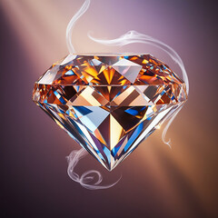 A photorealistic shining gem suspended in midair craft ai photo