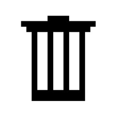trash bin icon vector simple design illustration 