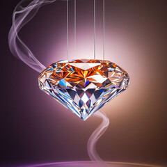 A photorealistic shining gem suspended in midair craft ai photo