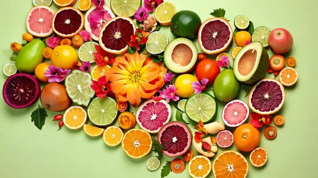 background with fruits