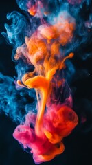 Fototapeta premium Colorful ink in water creating vibrant abstract