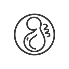 Obraz premium A fetus in a circular outline