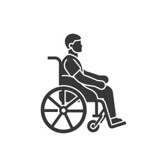 Silhouette of a Person Sitting in a Wheelchair