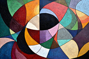 Abstrakte geometrische Formen in modernen Farbt&ouml;nen