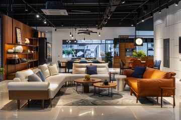 Fototapeta premium Interior of a furniture showroom store