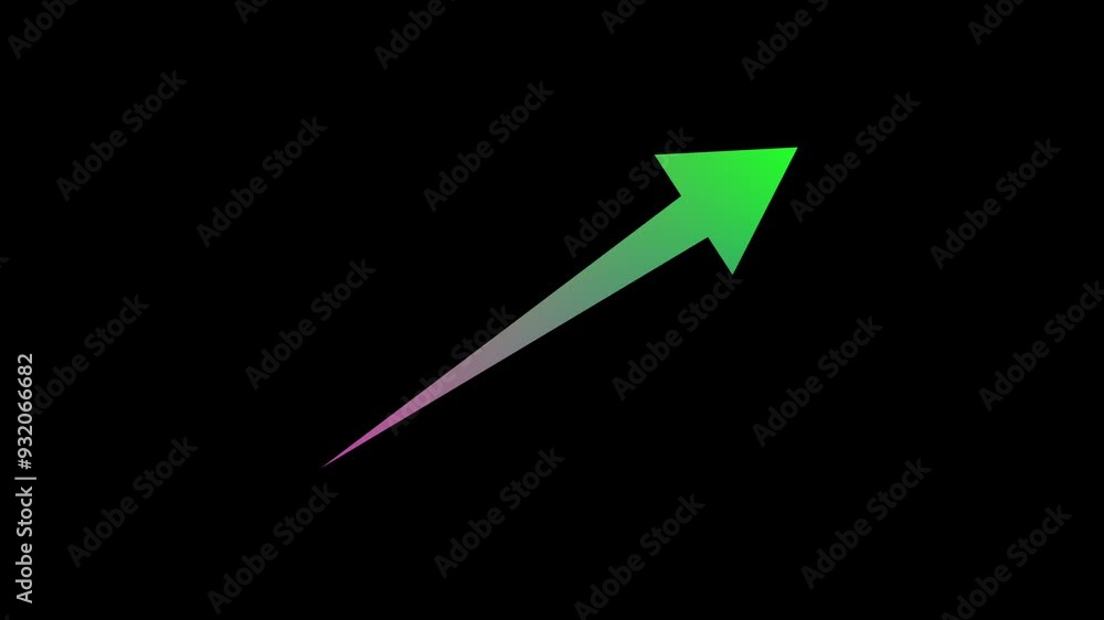 Poster arrow icon pointing to one side with black background