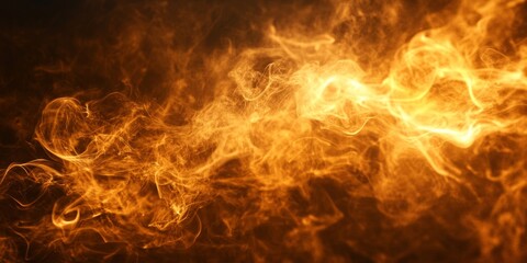 Obraz premium Abstract Brown Smoke on Black Background: Elegant Lighting Effect for Creative Marketing. Minimalist Composition with Copy Space, Stylish Gradient Texture. Perfect for UI Web Design, Posters, 4K Wallp