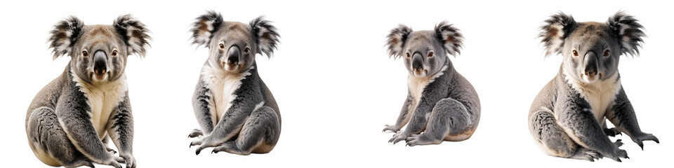 Fototapeta premium Australian Koala PNG isolated on transparent and white background 