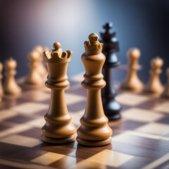 King and Queen chess pieces, strategic business planning, marketing strategy