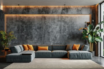 Modern creative minimal living room interior