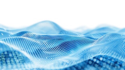 Abstract Blue Grid Waves