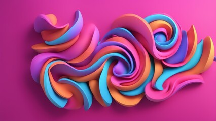 3D background in bright colors