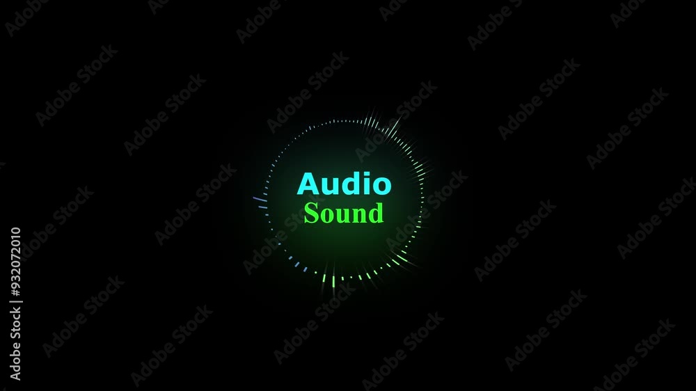 Poster white audio waveform spectrum animation, audio wave or frequency digital animation effect movement, 