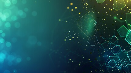 Abstract Digital Network of Geometric Shapes