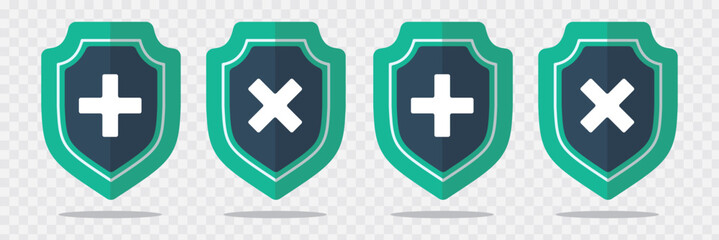 Shield with cross icon