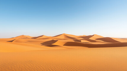 desert with rolling sand dunes under