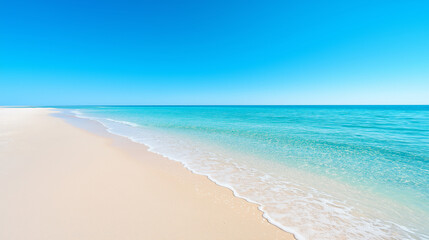 tranquil coastal scene with soft waves lapping