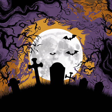 halloween background with bats