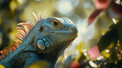 Fototapeta premium Close-up of a Green Iguana