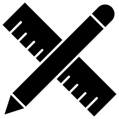 Pencil And Ruler Icon