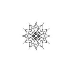  flower mandala isolated on white background