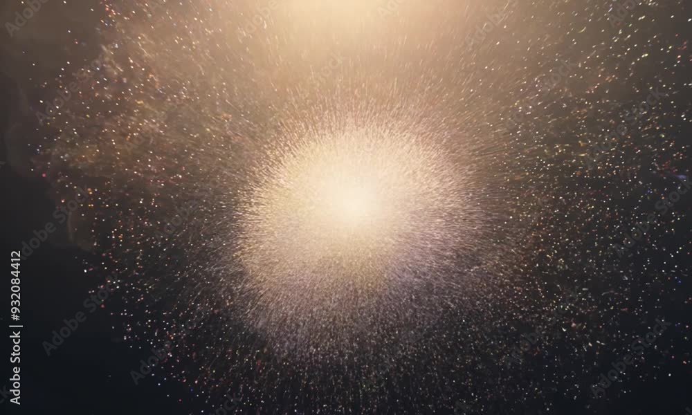 Wall mural high-resolution abstract particle explosion