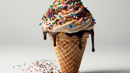 A sweety Icecream with white background 