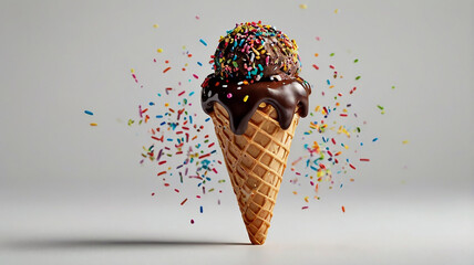 A sweety Icecream with white background 