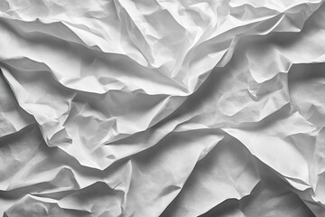 Obraz premium Abstract Crumpled White Paper Texture Background