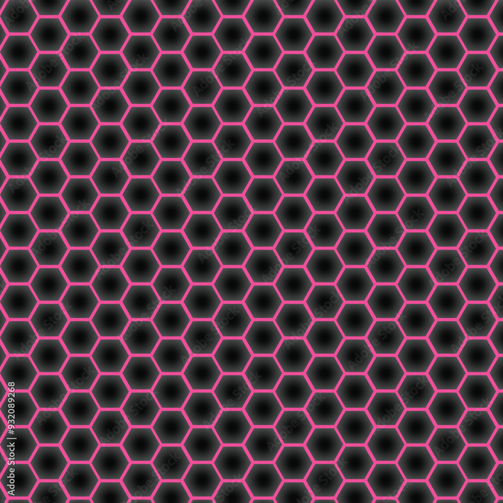Poster patterned cube background hexagonal shape. abstract impossible. completely seamless. geometric 3d ve
