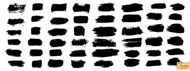 Brush stroke hand drawn grunge collection. Vector artistic design dirty art elements for social media and business purposes. All the grange elements are grouped and easy to use