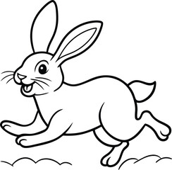 Sweet rabbit coloring page for children, offering delightful black and white illustrations for imaginative play.
