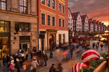 Fototapeta premium 2023-12-18; Christmas Market Old Town Wroclaw Poland