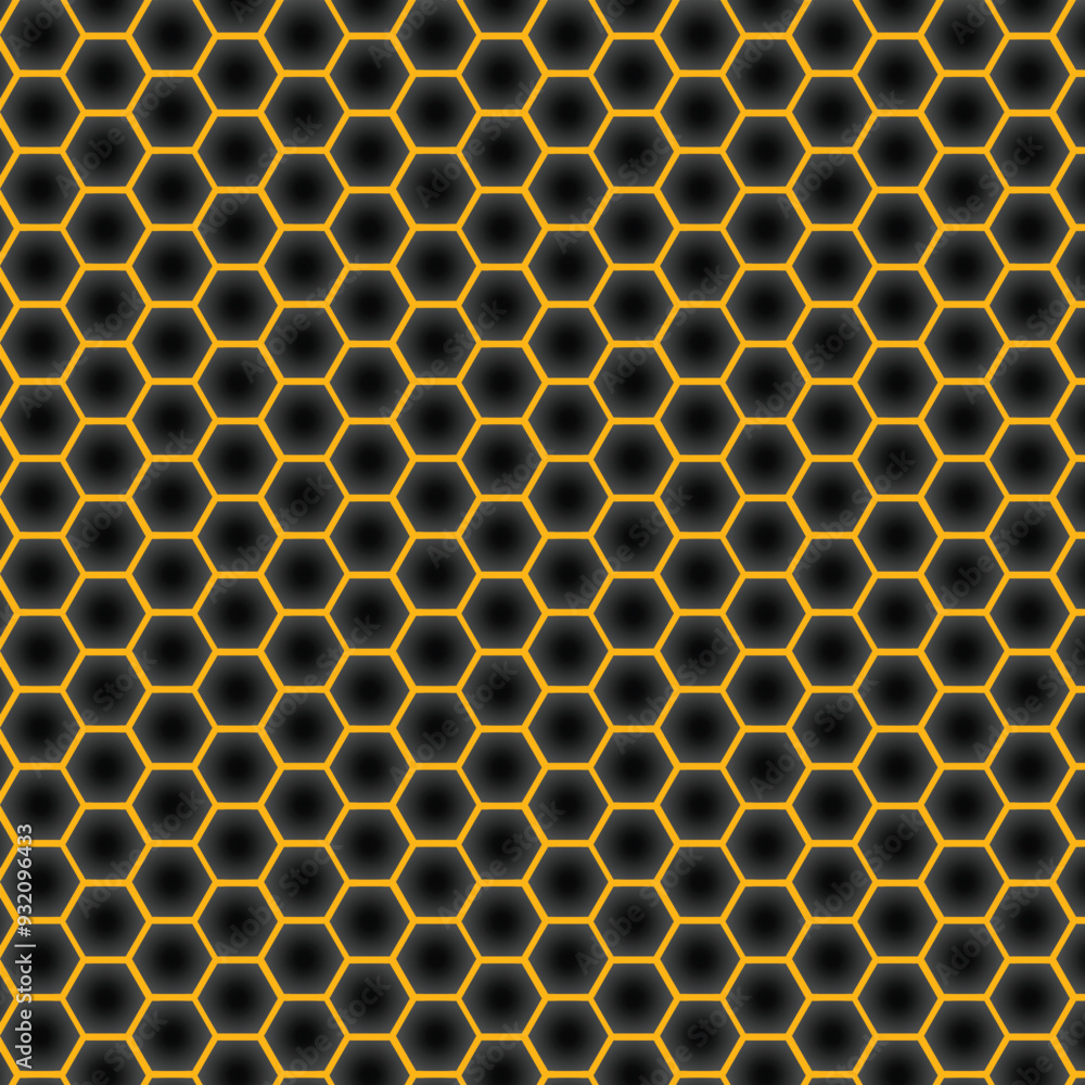 Poster patterned cube background hexagonal shape. abstract impossible. completely seamless. geometric 3d ve