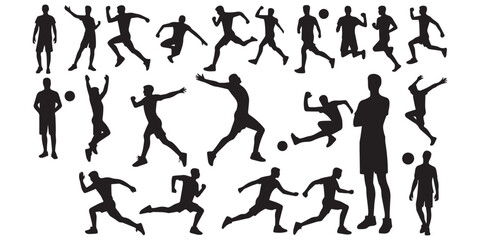 set of silhouettes of people