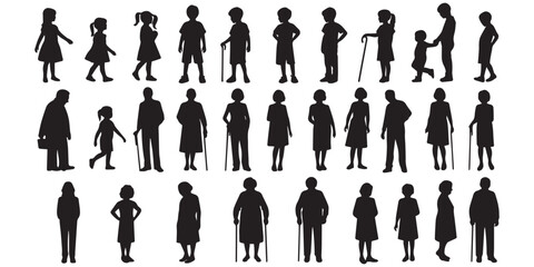 silhouette of people