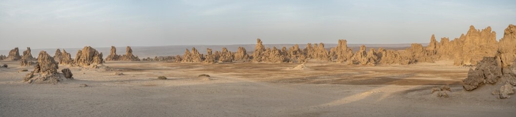 Desert rock formation at Lake Abbe, Djibouti, East Africa, Horn of Africa