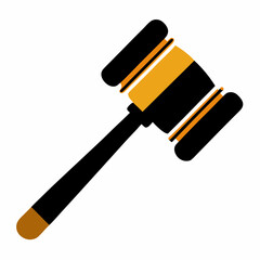 Vector Design Referee's Gavel on a White Background art vector illustration
