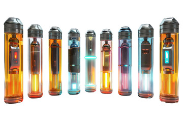 Futuristic Voice-Activated Vaping Isolated On Transparent Background