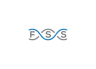 FSS logo design vector icon template with white background