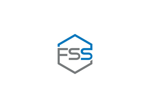 FSS logo design vector icon template with white background