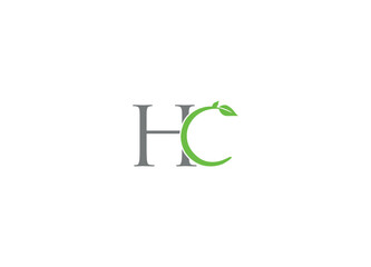 HC logo design vector icon template with white background