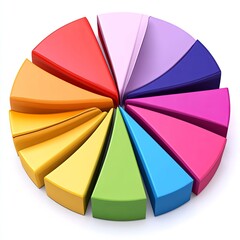 Obraz premium Modern Abstract Pie Chart Featuring