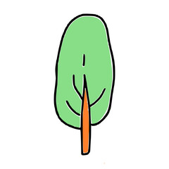 green tree with green leaves