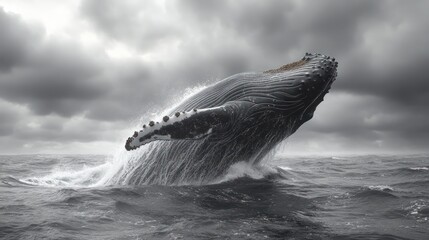 Fototapeta premium Humpback Whale Breaching