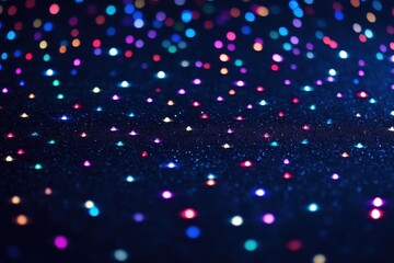 Colorful bokeh lights on a dark background at night