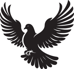Obraz premium Dove Silhouette Vector Illustration