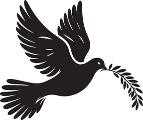 Dove Silhouette Vector Illustration