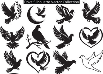 Dove Silhouette Vector Illustration