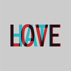 Love Hate Simple Art
